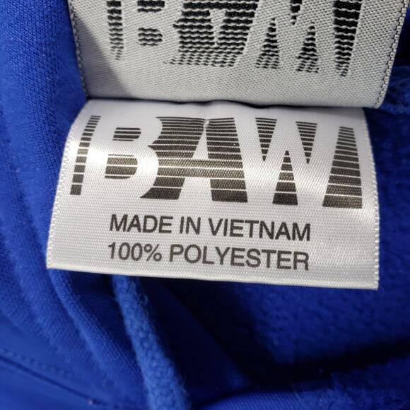 BAW Athletic Wear Men's Blue Slip On Hooded Jacket Size XL - Picture 8 of 12